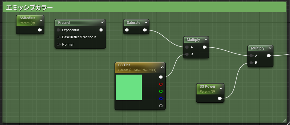 葉っぱのエミッシブ(影などの表現用)