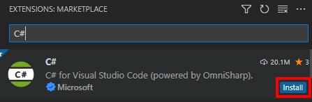 C#用の拡張機能を追加
