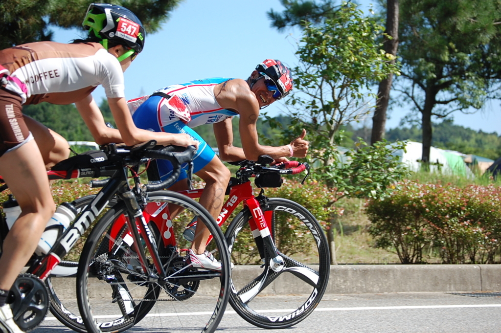 トライアスロン珠洲はバイクパートへ。最大勾配16%！激坂・大谷峠