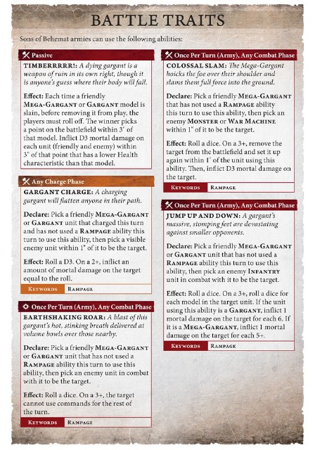 AoS】4版ファクションフォーカスサンオヴベヘマット編 - たるい