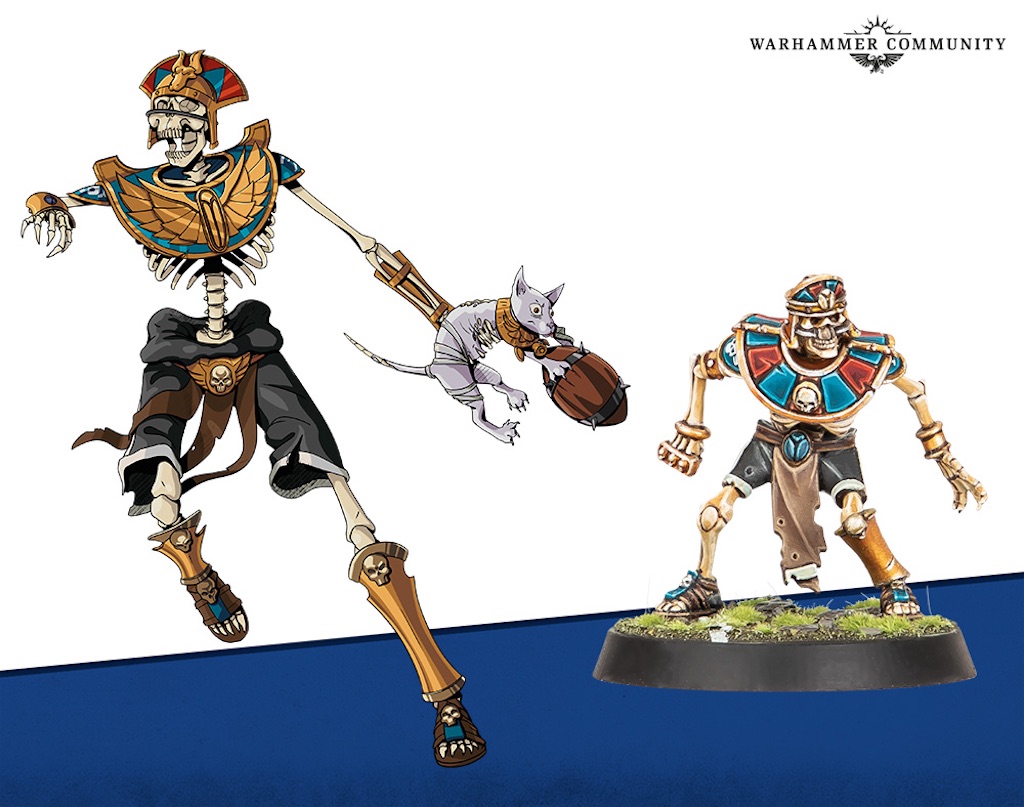 ウォーハンマー トゥームキング トゥームキング・オヴ・クェムリ:スケルトンの戦士【ウォーハンマー