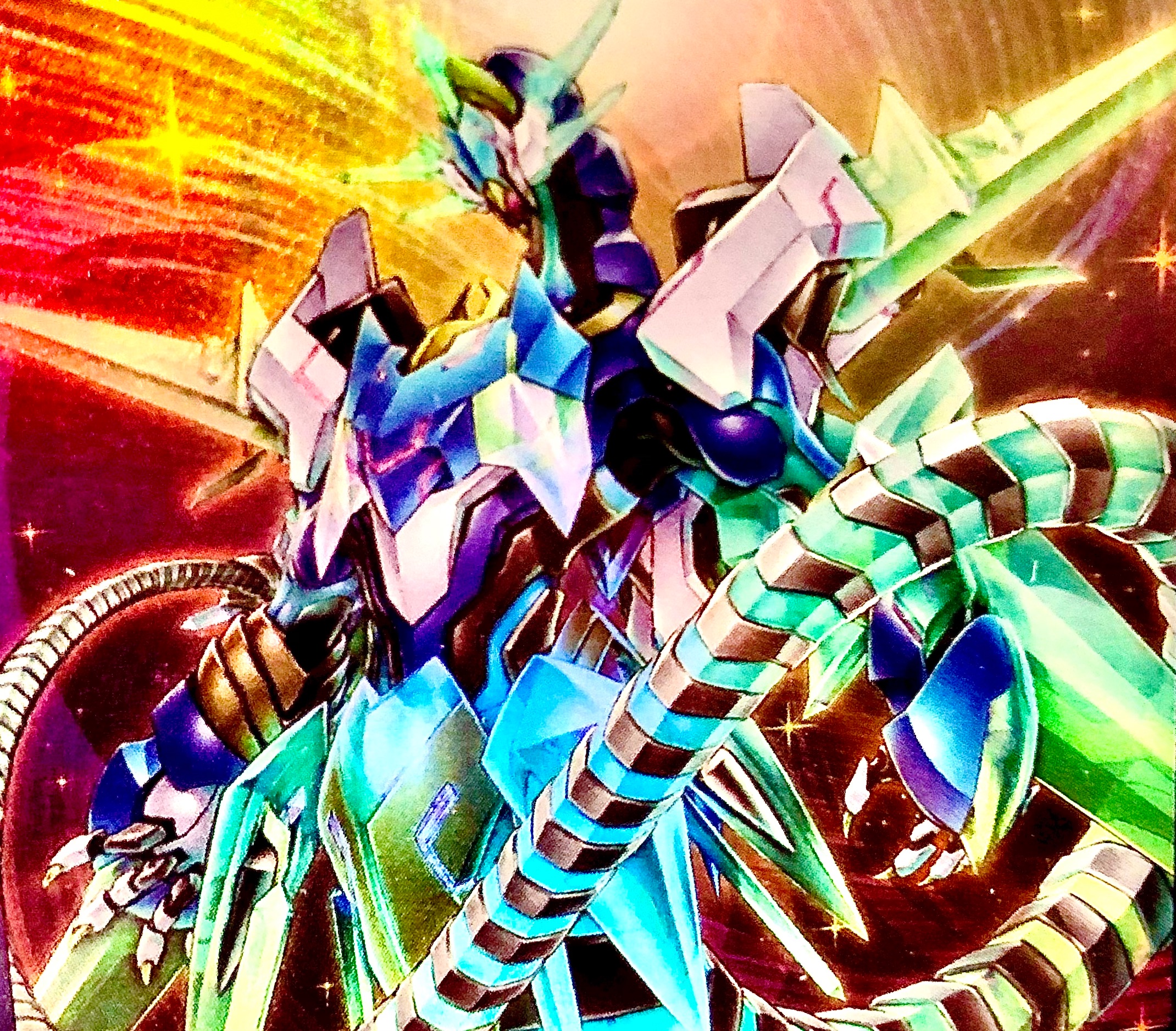 青眼の亜白龍 クリスタルウィングシンクロドラゴン ホロセット 青眼の