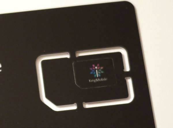King MobileのアクティベーションSIMカード裏側
