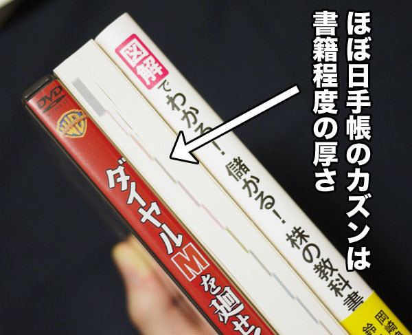 ほぼ日手帳の厚さをDVDケースやビジネス書と比べてみた