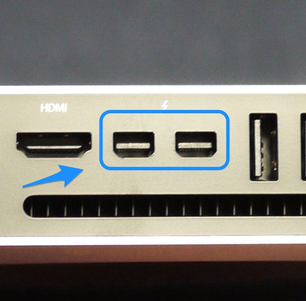 Mac miniのThunderbolt端子