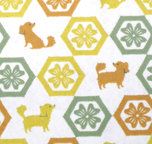 大人女子年賀状には小さい犬がデザインされている