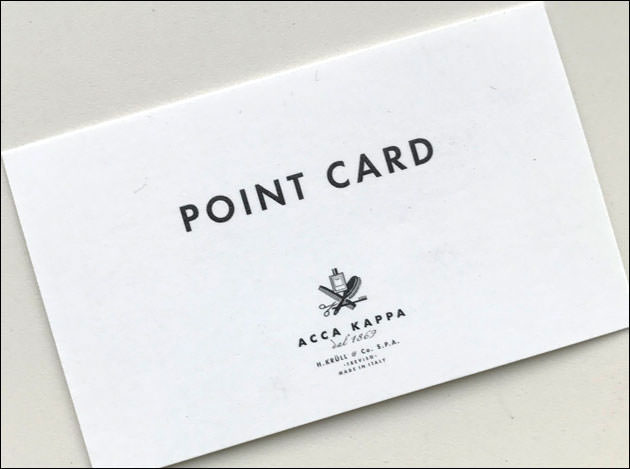 ACCA KAPPA ポイントカード