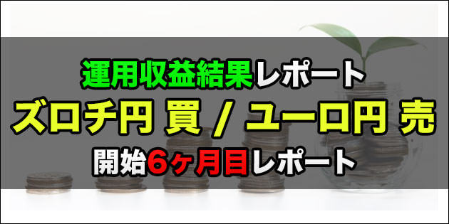 6ヶ月目：ズロチ円買いとユーロ円売り スワップ収益運用レポート