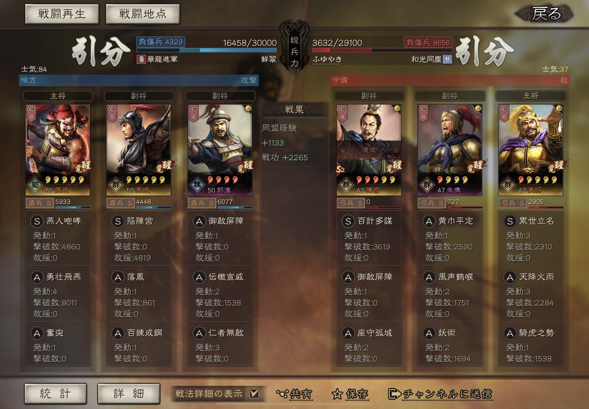 三国志真戦 S3日記 その11 - yoshua_airburn's blog