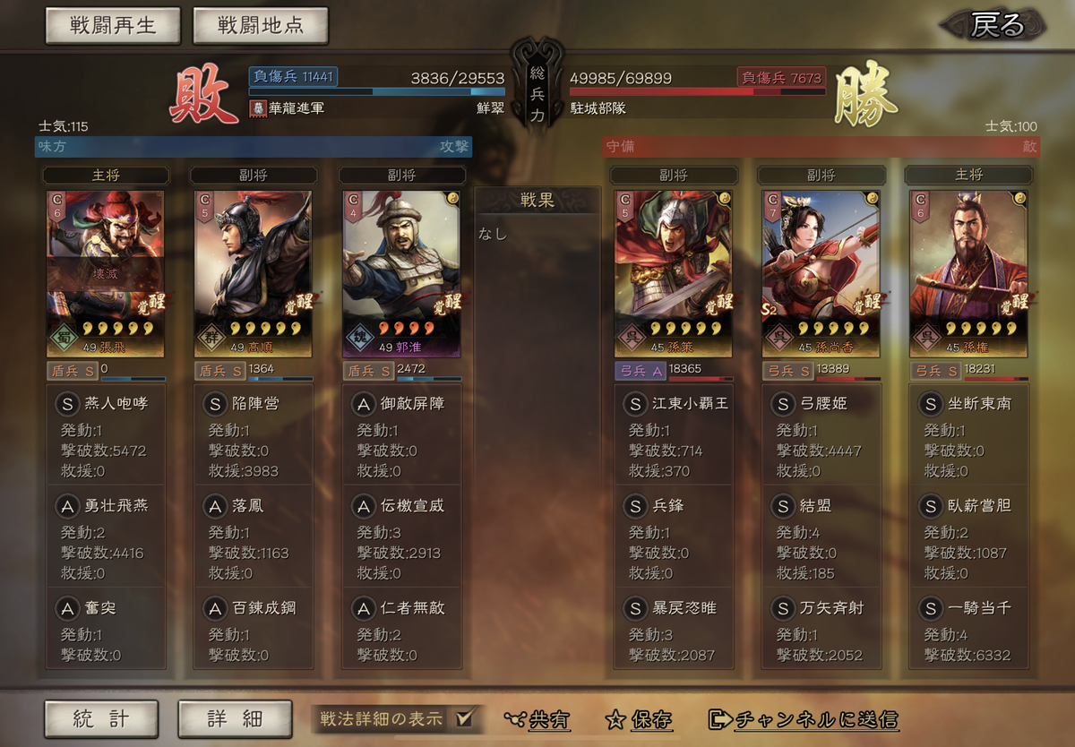 三国志真戦 S3日記 その11 - yoshua_airburn's blog