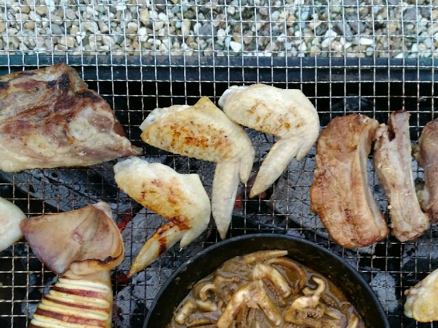 f:id:yossy_ph:20180712230336j:plain バーベキューの手羽先