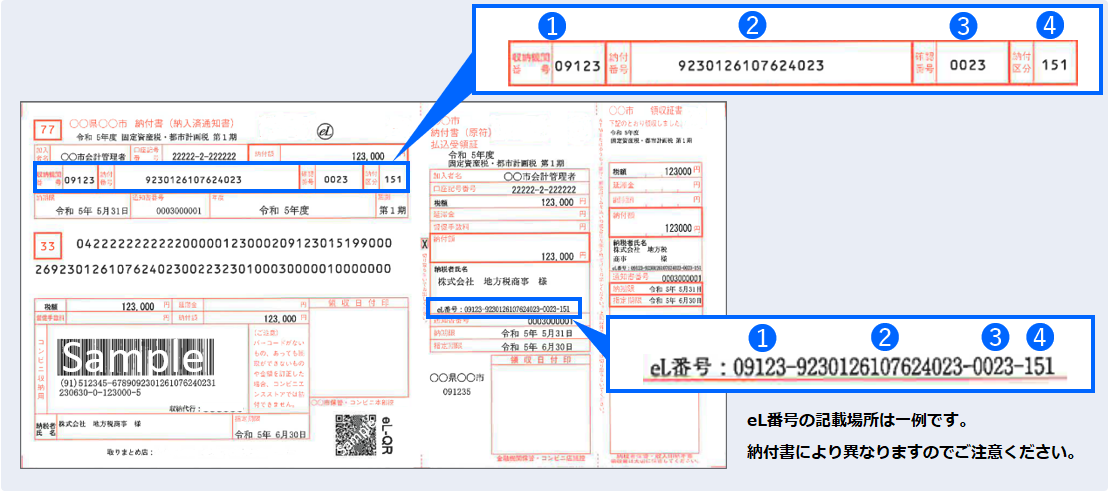納付書サンプル