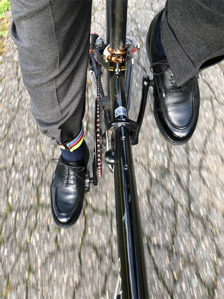 鏡面磨き Paraboot Chambordで自転車通勤 楽天カードでお得に革靴購入も 革靴と料理とラーメンと