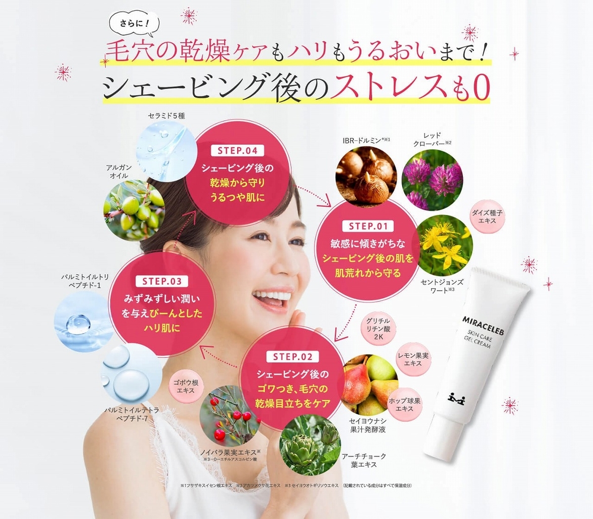 うぶ毛処理アフタ-ケア用美容液
