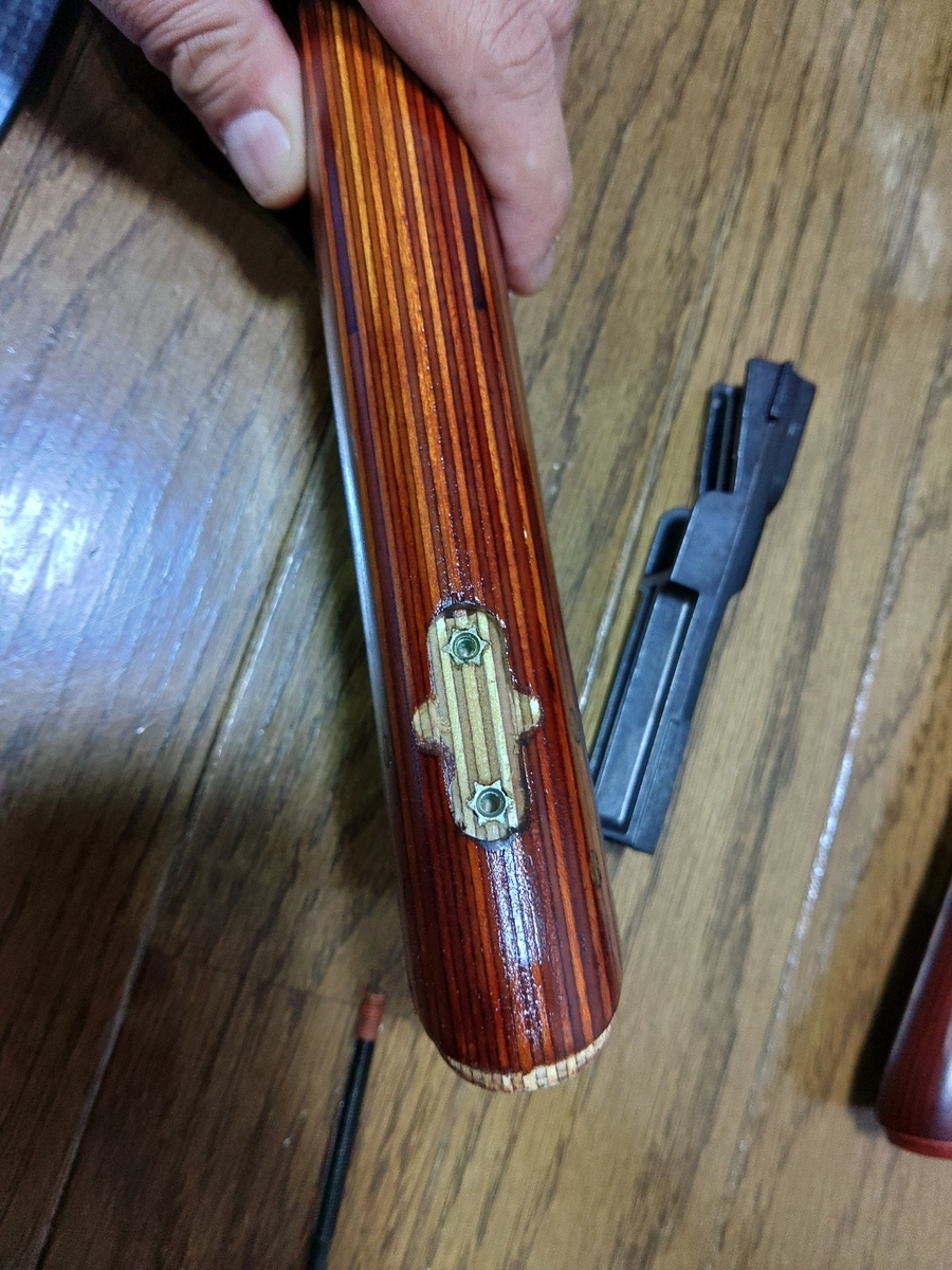 マルイAKMにエアソフトシエンのウッドストックつけた - フェザー