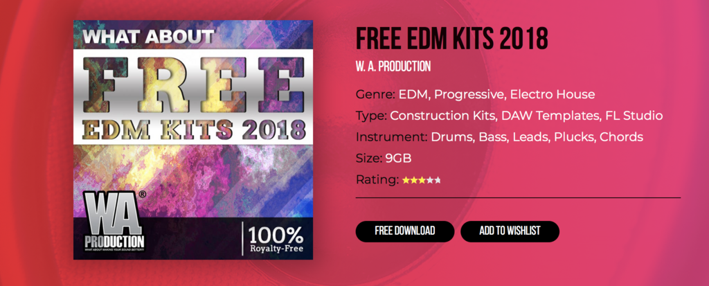 W A Productionが総容量9gbものモンスターサンプルパックをリリース Free Edm Kits 18 音楽系のなんとやら