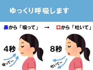 ゆっくり呼吸することで意志力や自制心が高まり、メンタルの強化につながります