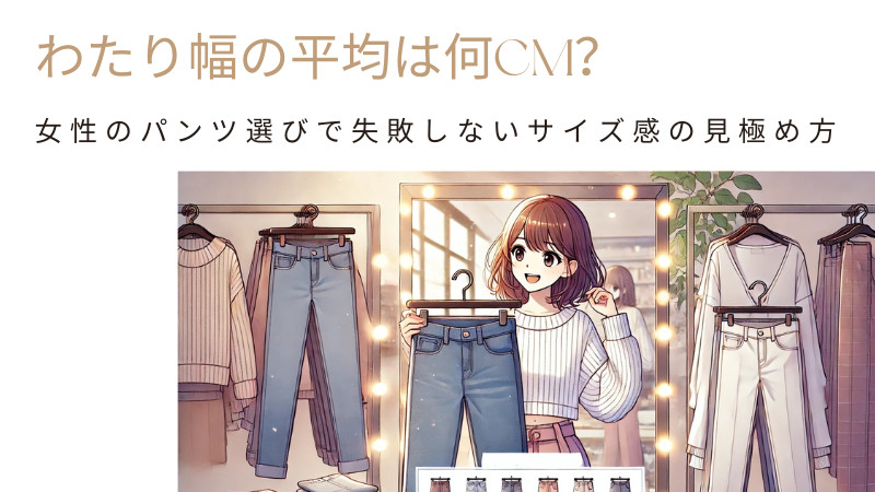 わたり幅の平均は何cm?女性のパンツ選びで失敗しないサイズ感の見極め方 - Yurutto Days