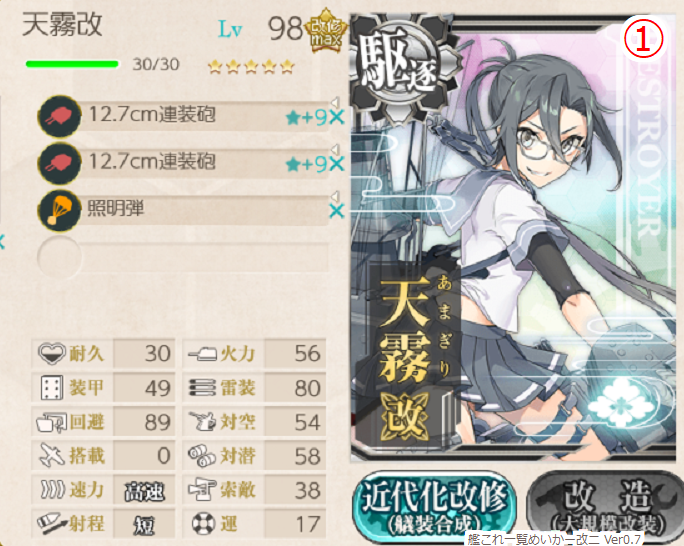 艦これ 5 3駆逐 軽巡 重巡レベリング 第二期 夜戦主義メモ