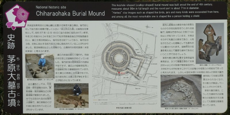 茅原大墓古墳解説板写真