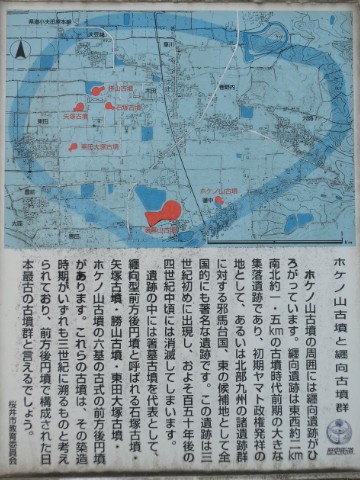 ホケノ山古墳解説板写真