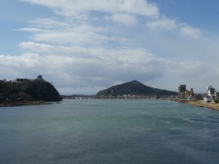 木曽川、犬山城写真