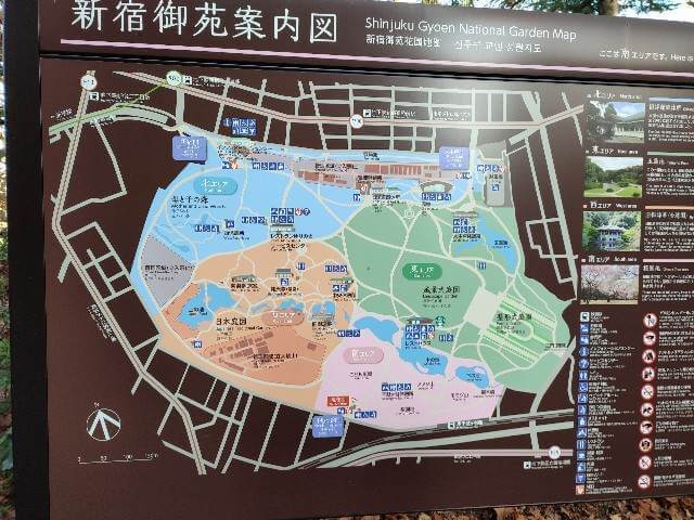 新宿御苑案内地図