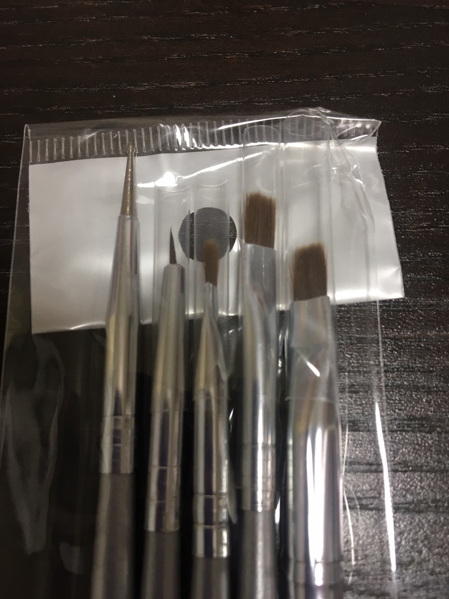 ジェルネイルスターターキット セルフジェルネイル プチプラ【GEL NAIL KIT】 ジェルネイル初心者 ネイルブラシ 5本セット 先端