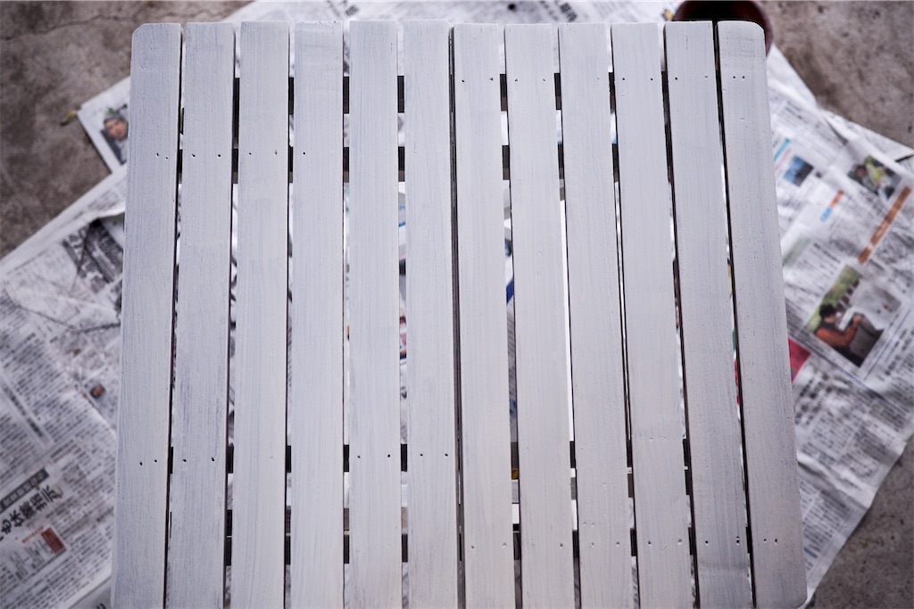 100均diy 白シャビー加工でアンティーク風テーブル作ってみた パラレルワールドトリッパー