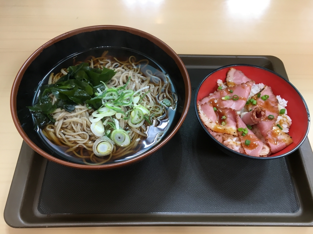 f:id:yuheiy:20171224195009j:plain そばと合鴨ミニ丼の写真