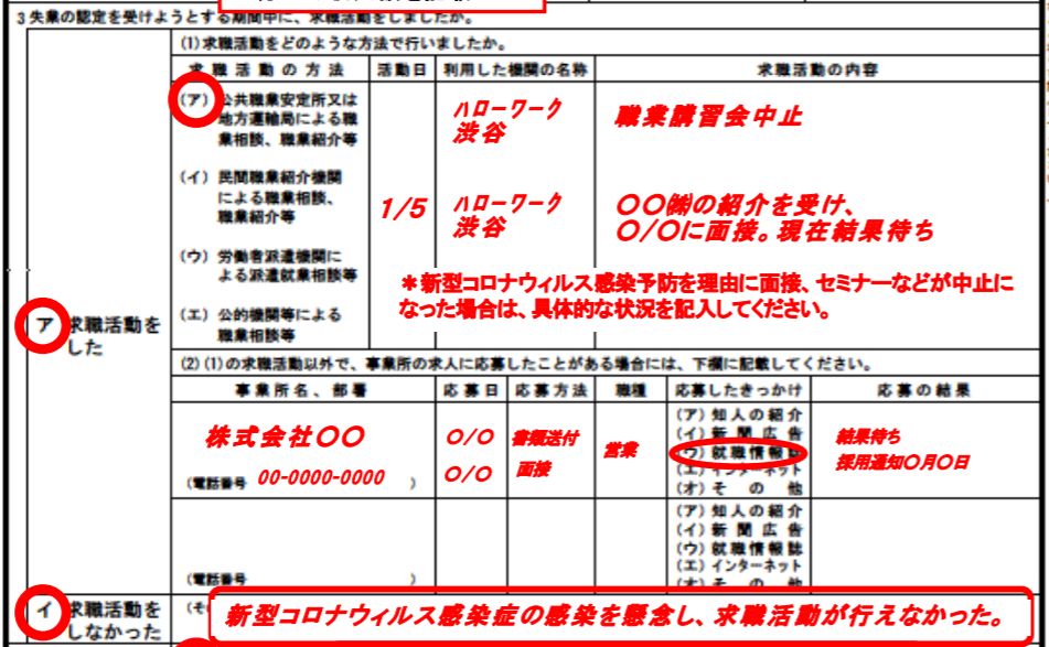 失業認定書