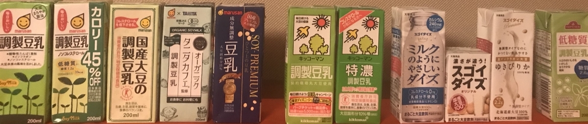 豆乳　比較