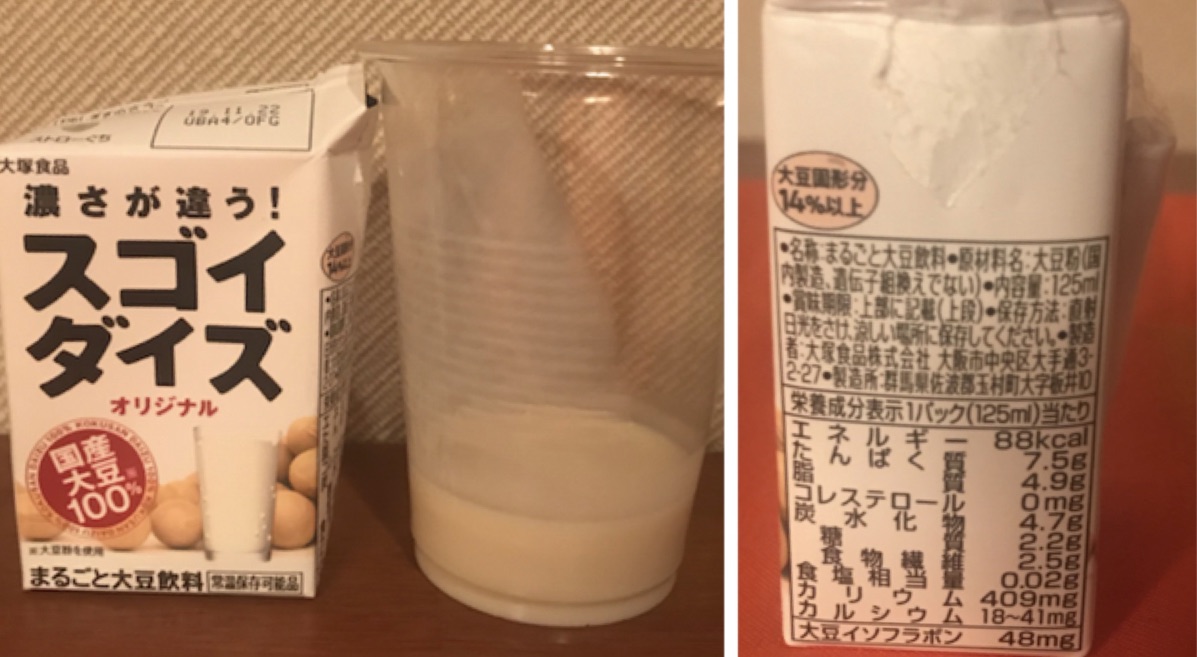 大塚食品　スゴイダイズ　オリジナル　原材料　栄養成分表示