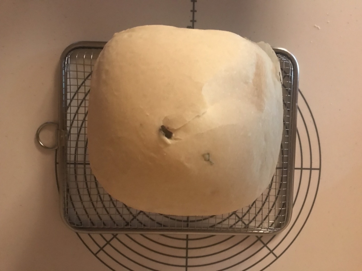 オリーブ食パン 完成 真上