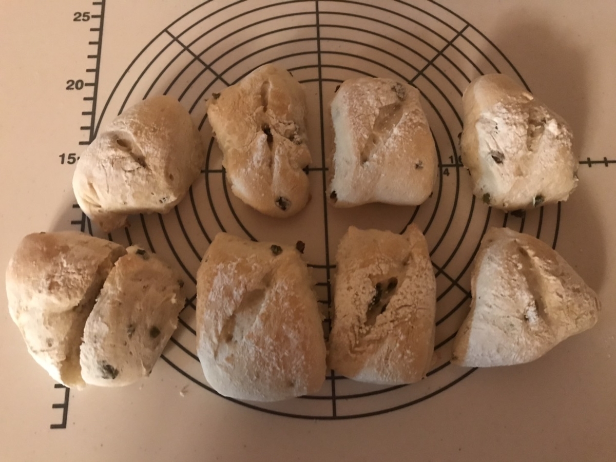 ルスティック 作り方 ホームベーカリー パン作り 完成 真上