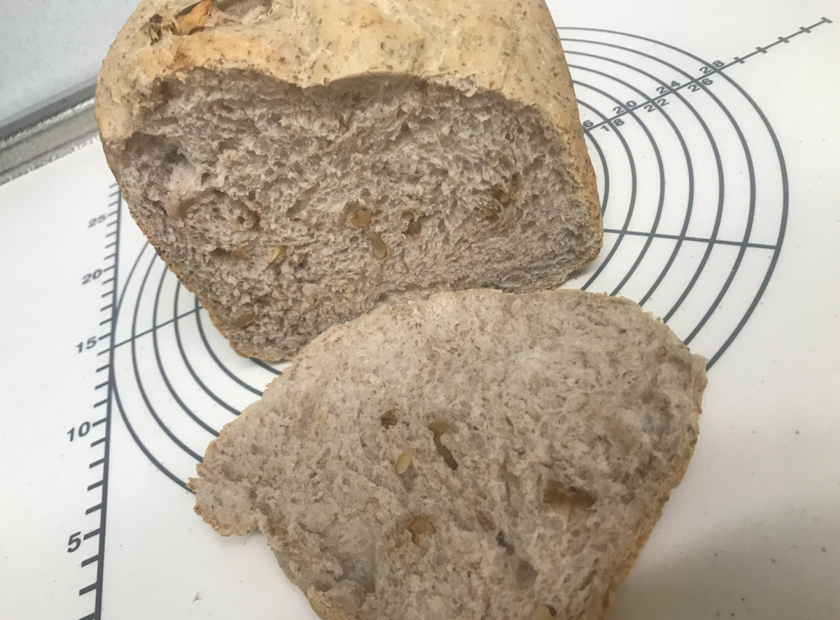 ライ麦 くるみ 食パン 完成
