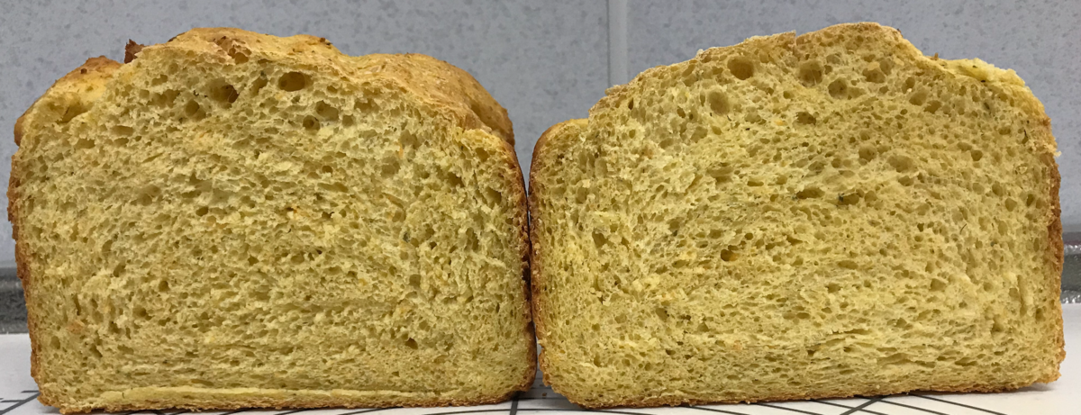 食パン　にんじん　すり下ろし　断面