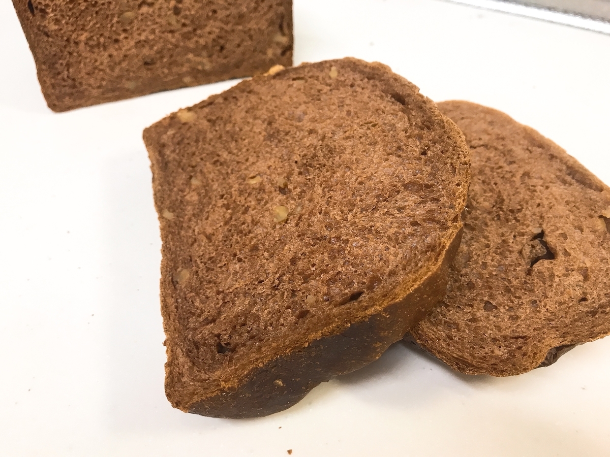 ココア　食パン　レシピ　ブラウニー　くるみ