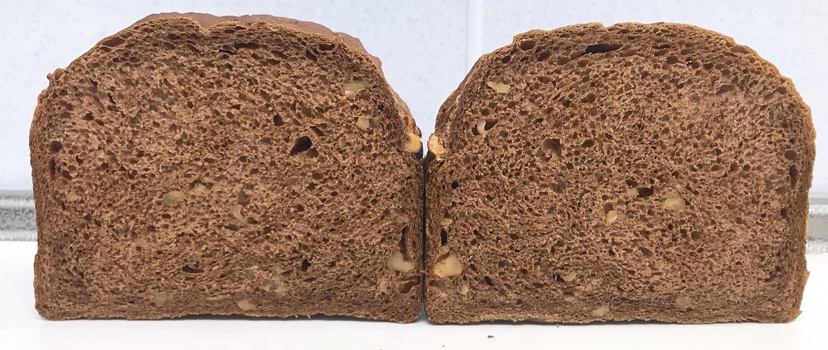 ホームベーカリー　ココア　食パン　ブラウニー　くるみ