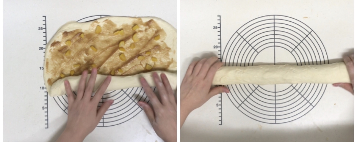 パン作り 手ごね 渦巻きパン 成型手順