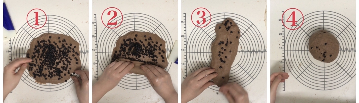 パン作り　具材　混ぜ込み方　手ごね