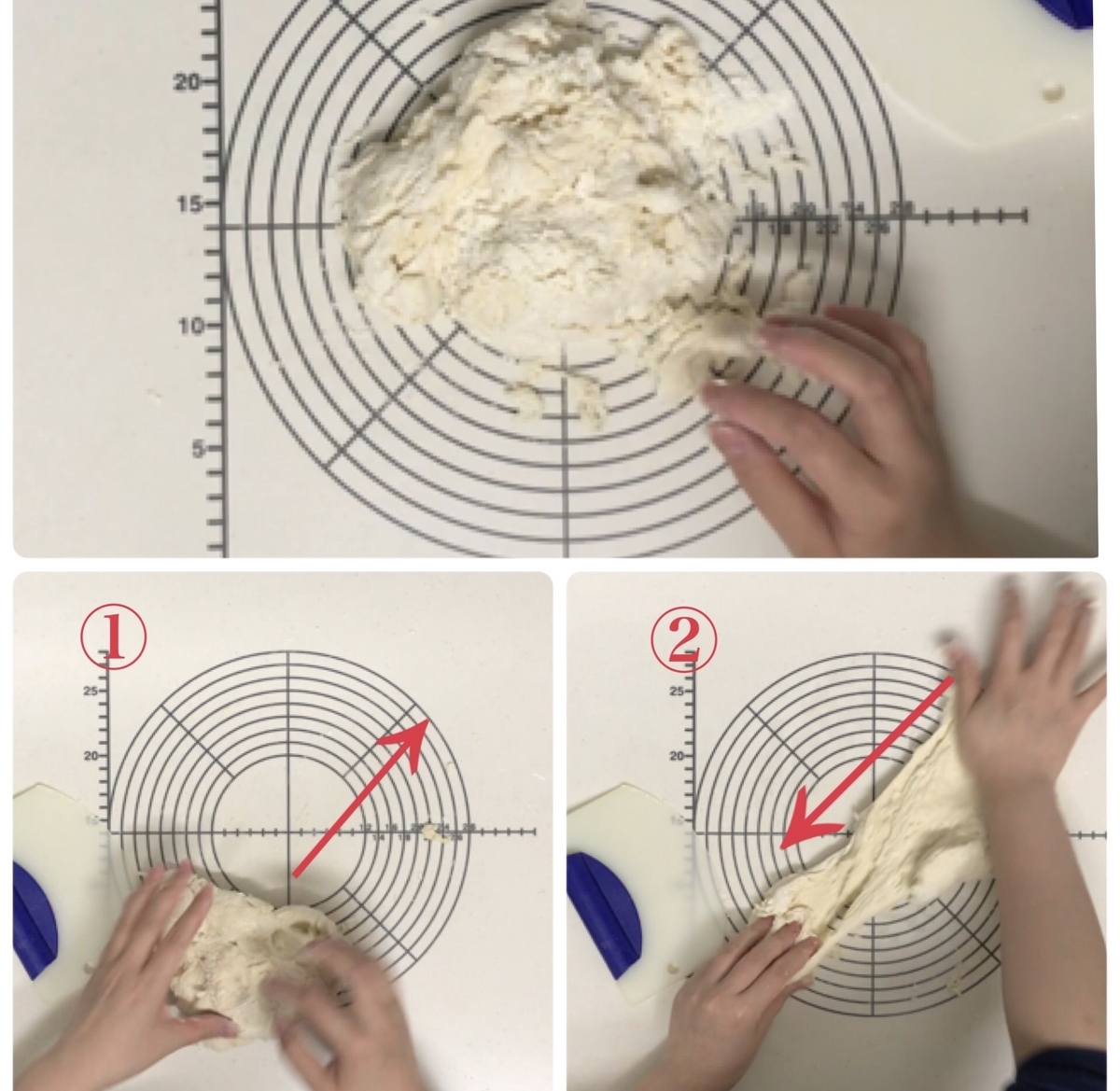 パン　こね方　ベタつく