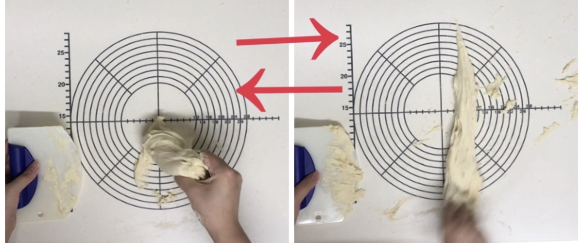 パン　手ごね　叩く　叩きつける　方法