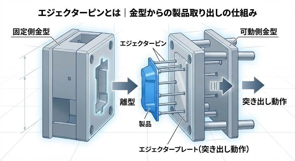 エジェクターピンとは｜金型からの製品取り出しの仕組み - Instant