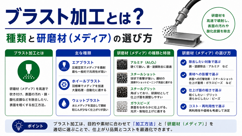 ブラスト加工とは？種類と研磨材（メディア）の選び方 - Instant