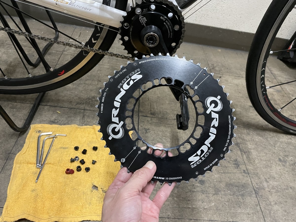 ROTOR Q-Rings アウター交換 - 鍋谷スト日記 (nabetanisuto)