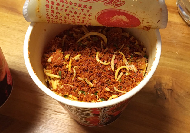 蒙古タンメン 北極を開けるとこんな感じ