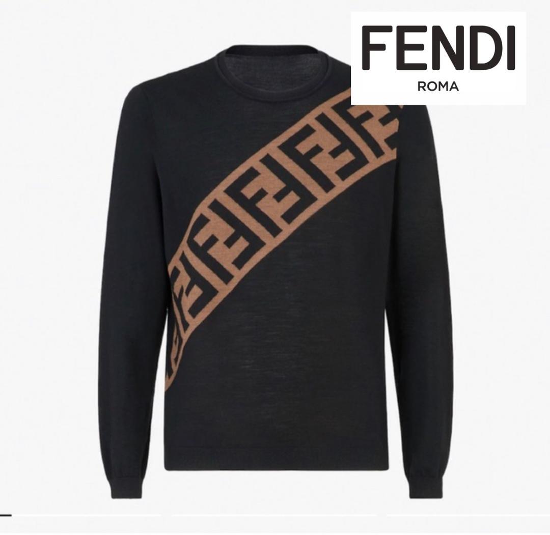 超希少デザイン】フェンディ☆総柄ズッカ柄ニットセーター 売れ筋 入手