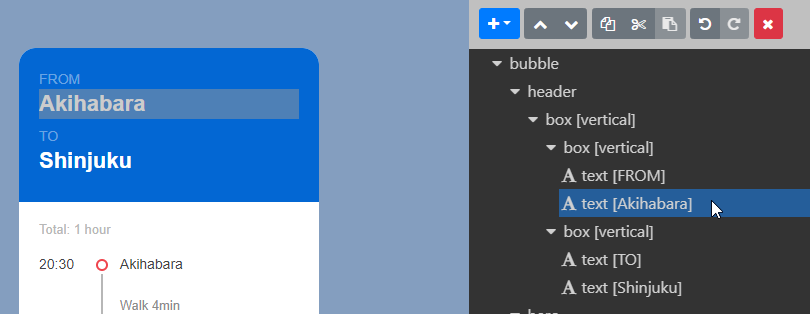 line messaging api flex message