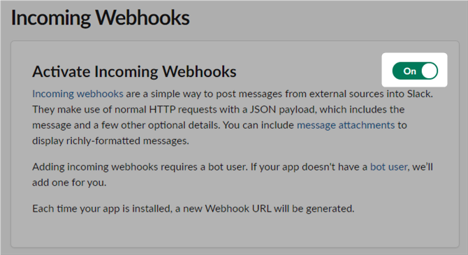 Slack Incoming Webhook